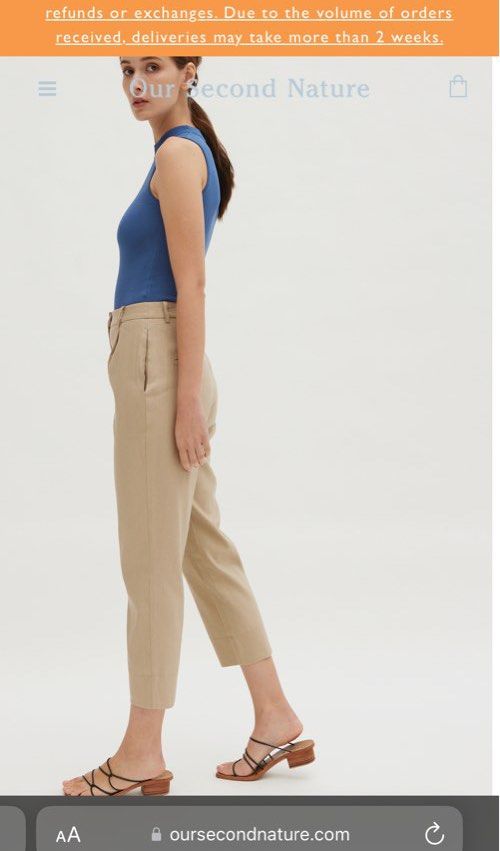 Linen Tapered Pants - Our Second Nature