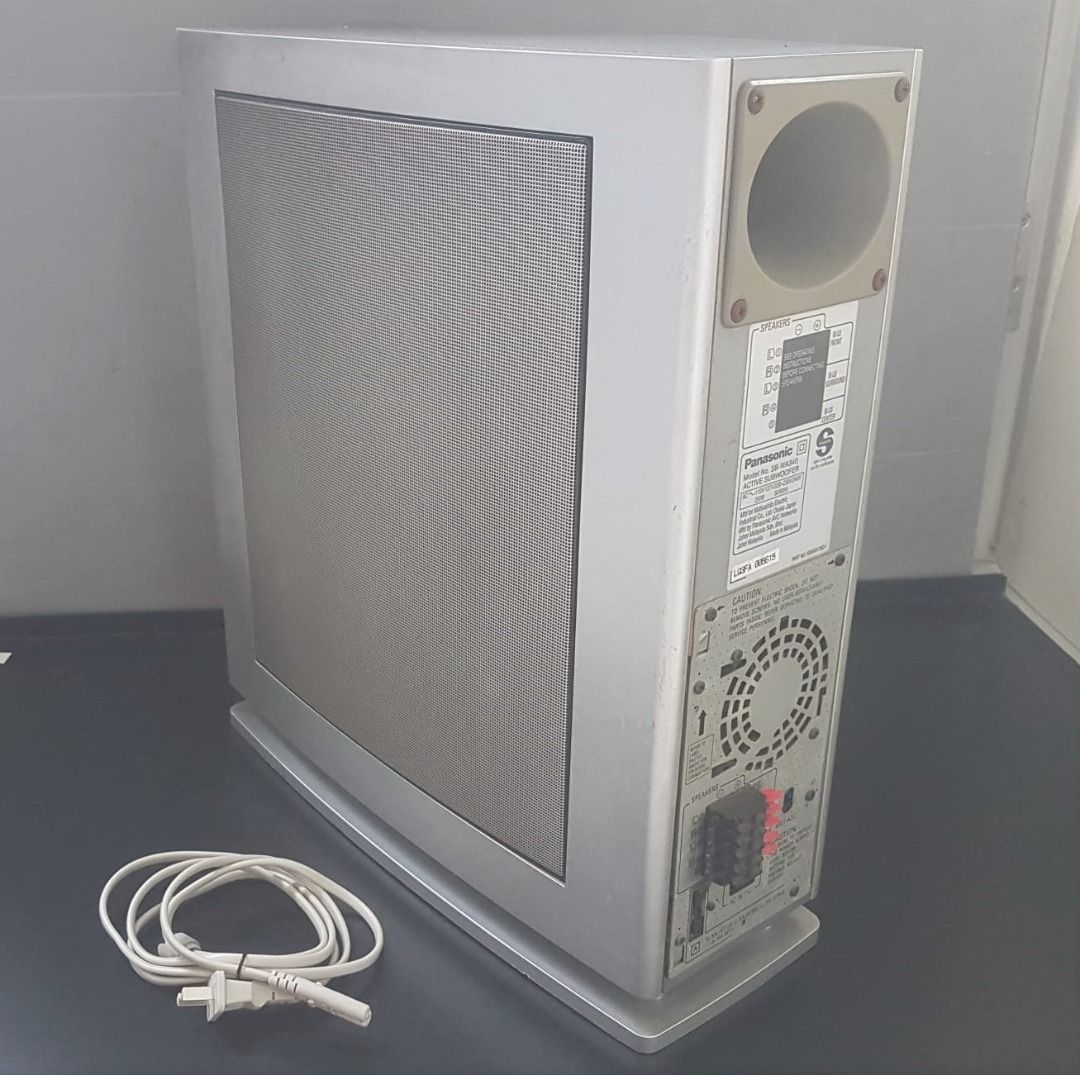 Panasonic 250 Watts Powered Subwoofer JAPAN Bass Speaker Active Subwoofer with Built in Amplifier Model SB WA340 Home Entertainment HIFI System