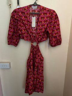 Pomelo Flower Peace Cutout Dress