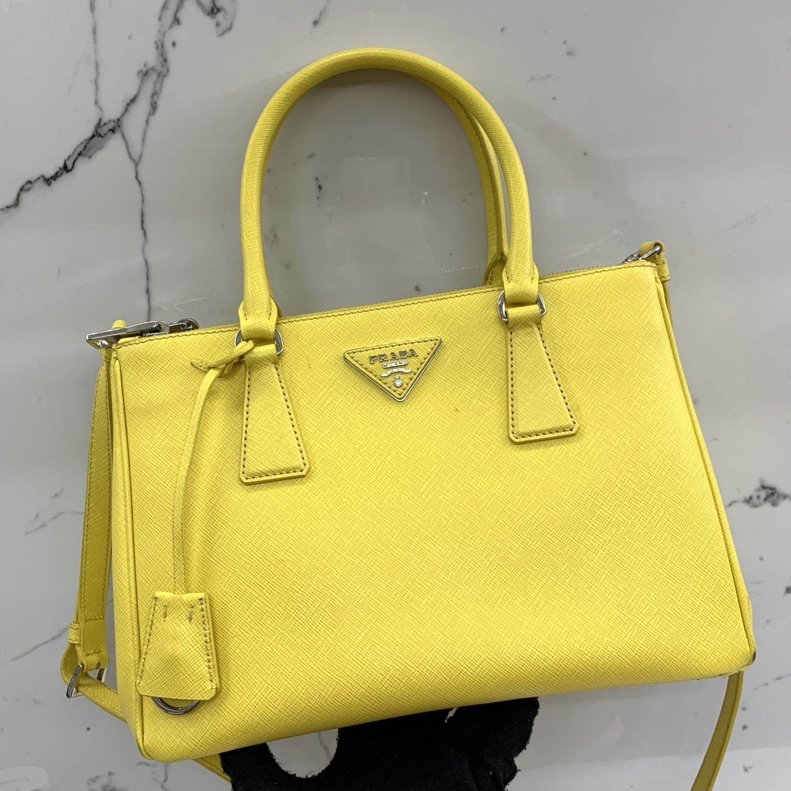 PRADA Galleria 2Way Shoulder bag Yellow