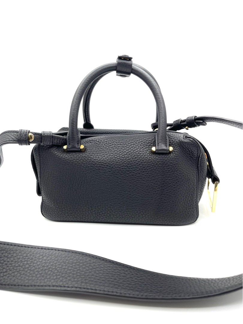 Delvaux Cool Box Nano Taurillon Soft Grained Calfskin Black Gold