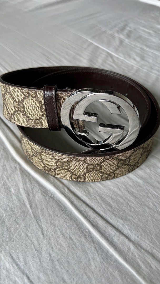 Pre owned Gucci Interlocking GG Belt is guaranteed 100 authentic