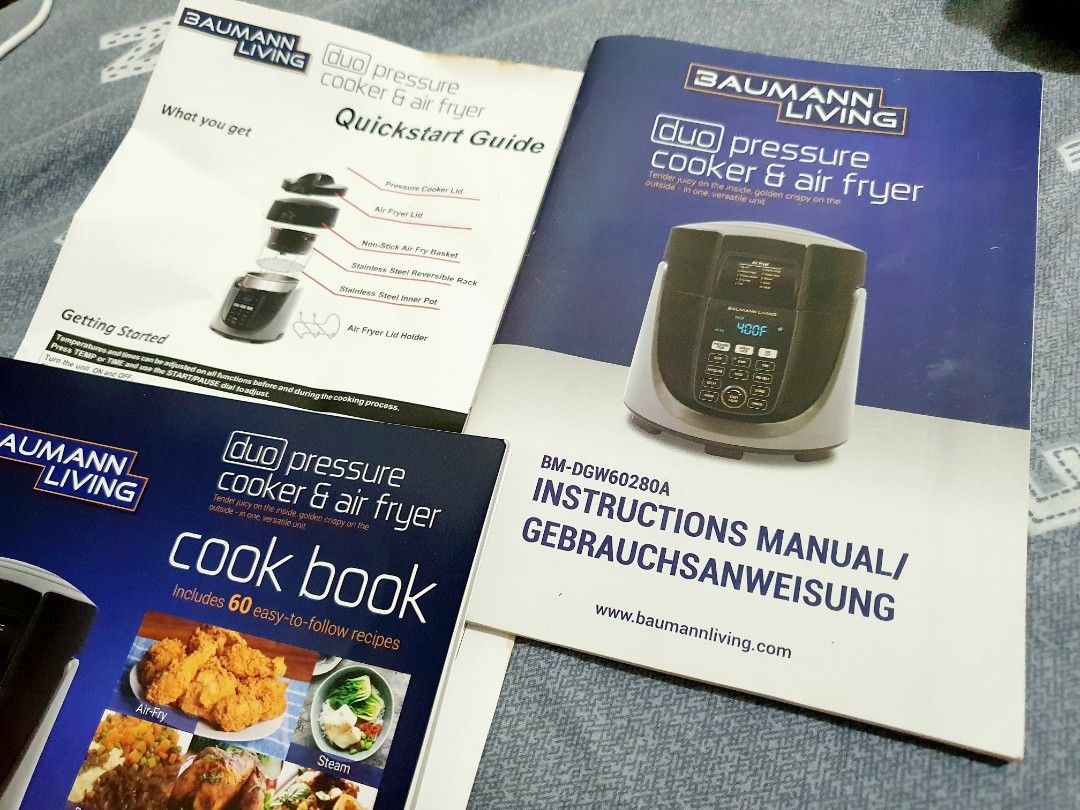 Baumann Living Duo Pressure Cooker and Air Fryer