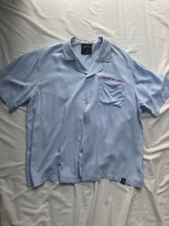 PRIVÉ BY BBH BLUE BUTTON UP TOP