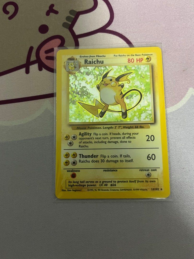 Shiny Raichu 14/102 Holo/Shiny Pokemon Card