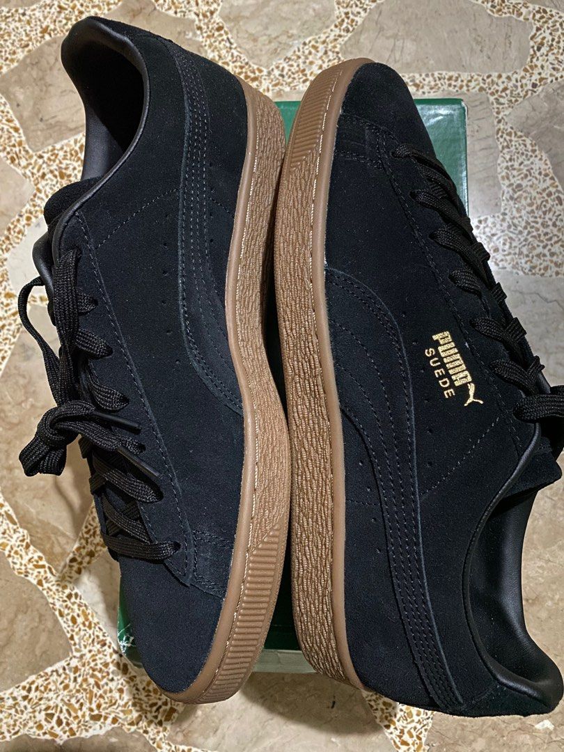 Puma suede black gum sole 2025