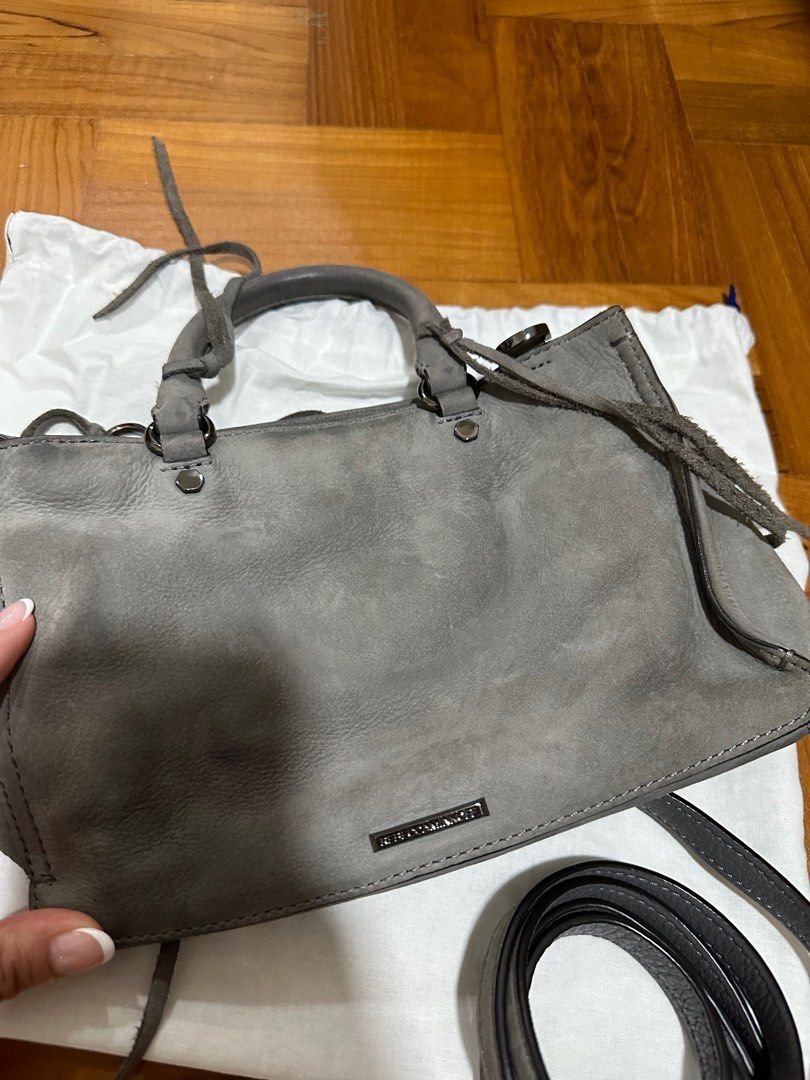 Rebecca Minkoff grey biker sling bag