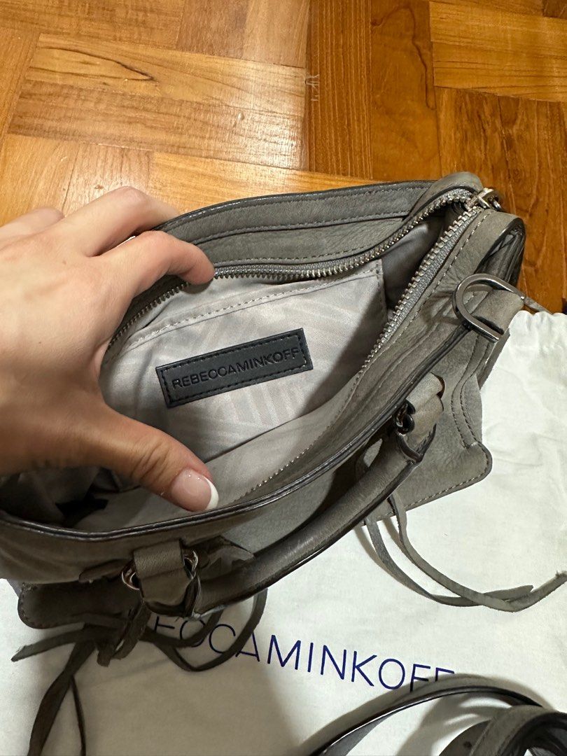 Rebecca Minkoff grey biker sling bag