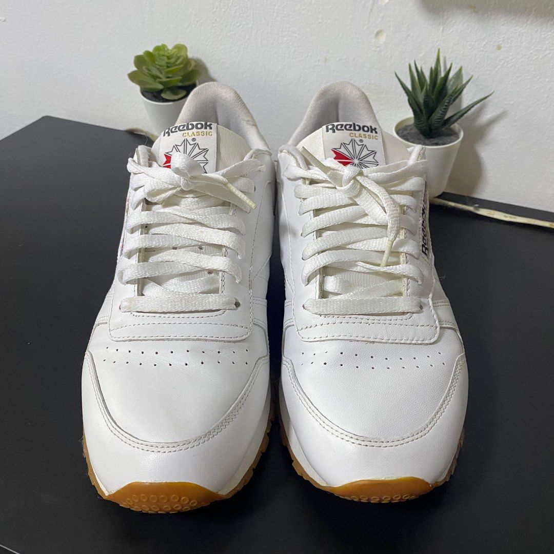Reebok classic leather online white gum mens