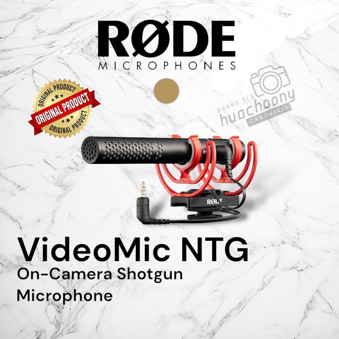 RODE VideoMic NTG Hybrid Analog/USB Camera-Mount Shotgun Microphone ...
