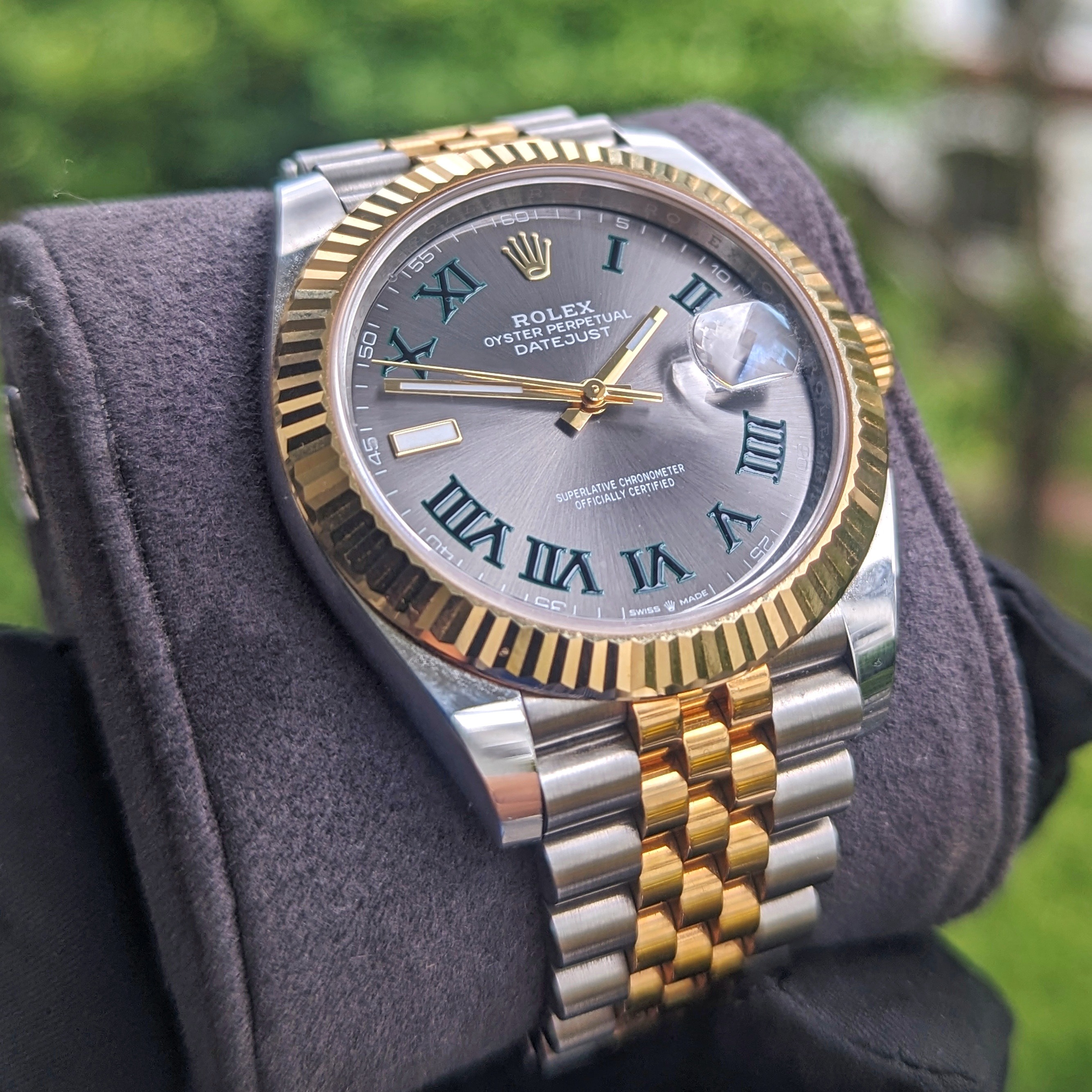 Rolex datejust 41 wimbledon hot sale two tone