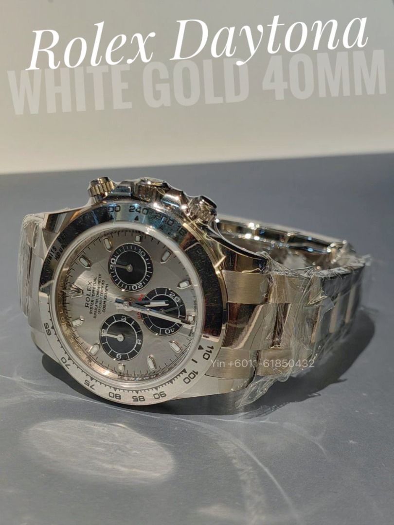 Rolex Daytona 116509 white gold 40mm silver dial New full set