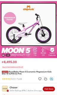 Royal Baby Moon 5 Economic Magnesium Kids
Bike 18"(CM18-5)-Pink