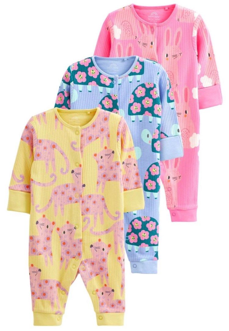 Sale Next UK Multi Bright Sleepsuits Set