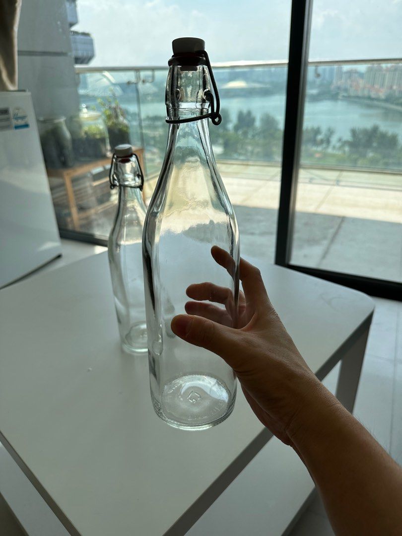 Set of Ikea Korken Glass Jars & Bottles with Lid & Airtight Seal