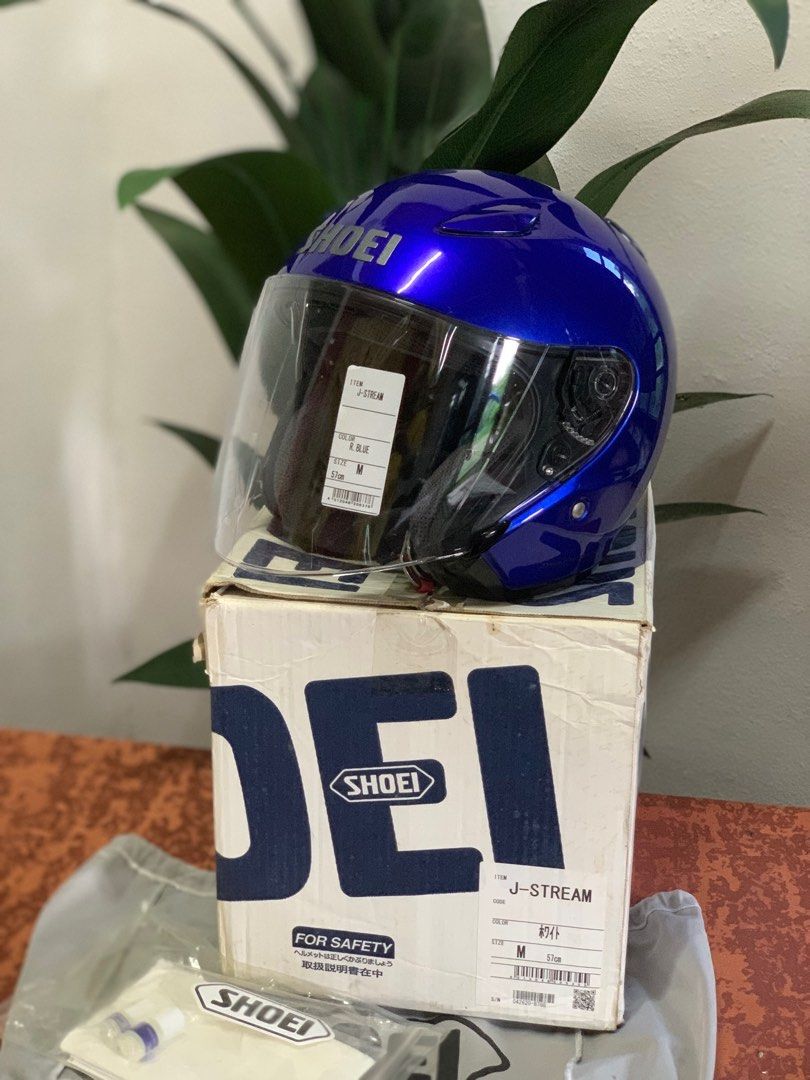 Shoei j stream biru top