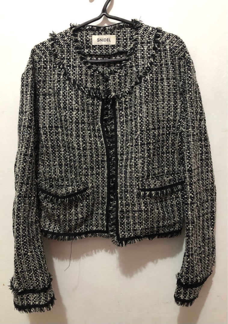 Snidel Tweed Jacket, Women's Fashion, Coats, Jackets and Outerwear on ...