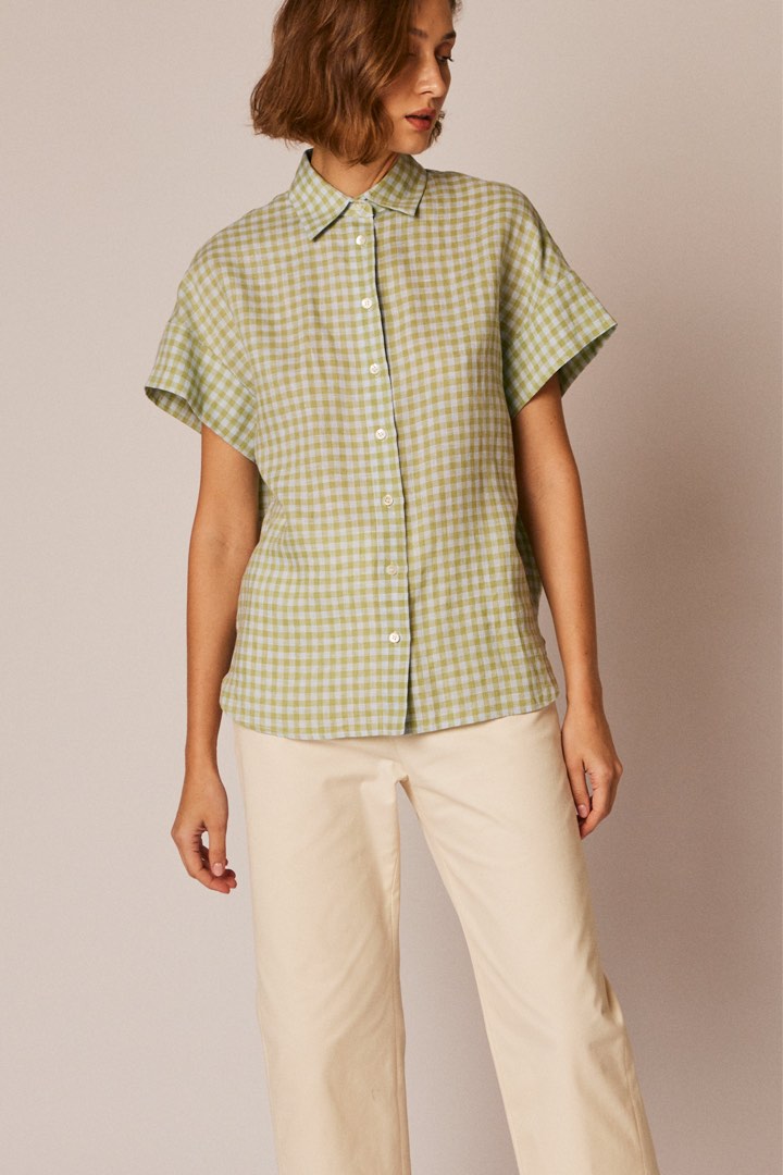 STH Studio Cutoff shirt, Women's Fashion, Tops, Shirts on Carousell
