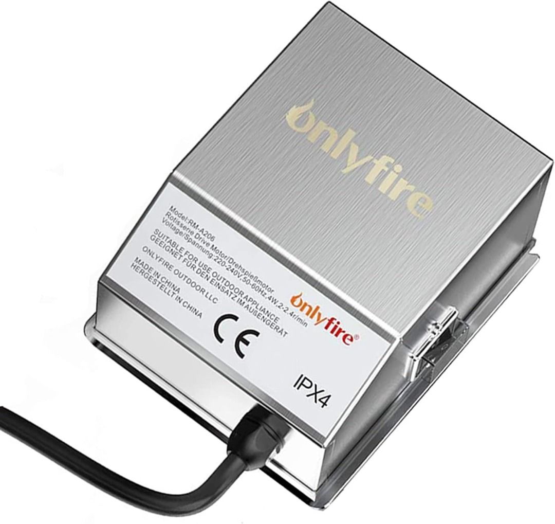 Onlyfire BRMA102 Heavy Duty Stainless Steel Rotisserie Motor BBQ
