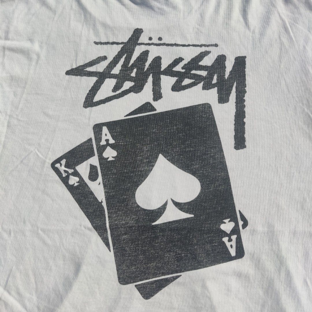 Stussy card tee on carousell