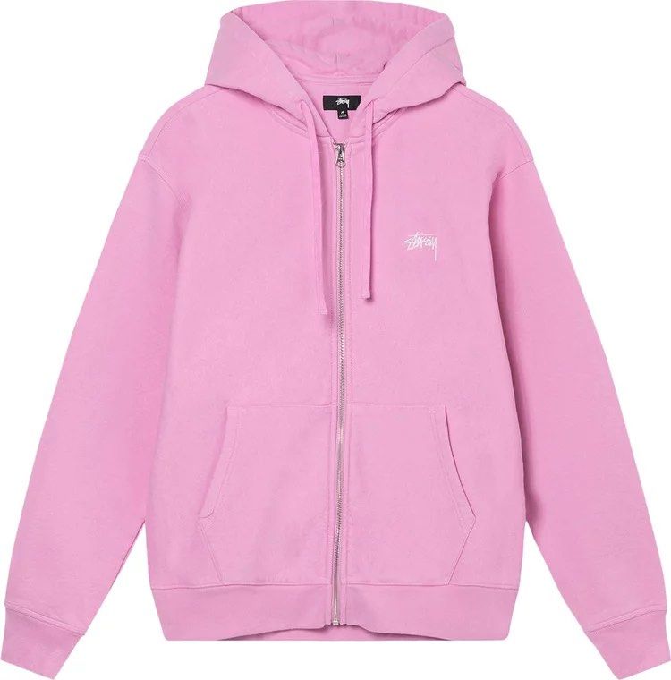 Pink stussy hoodie hot sale