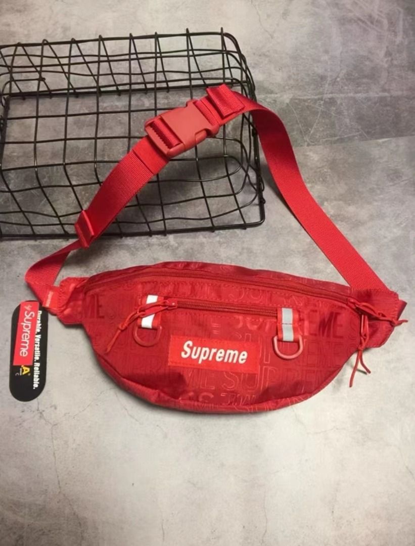 Supreme 19ss Waist Bag 反光字母Logo 腰包單肩包斜挎包, 名牌, 手袋及