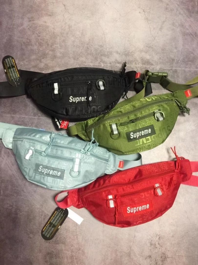 Supreme 19ss Waist Bag 反光字母Logo 腰包單肩包斜挎包, 名牌, 手袋及