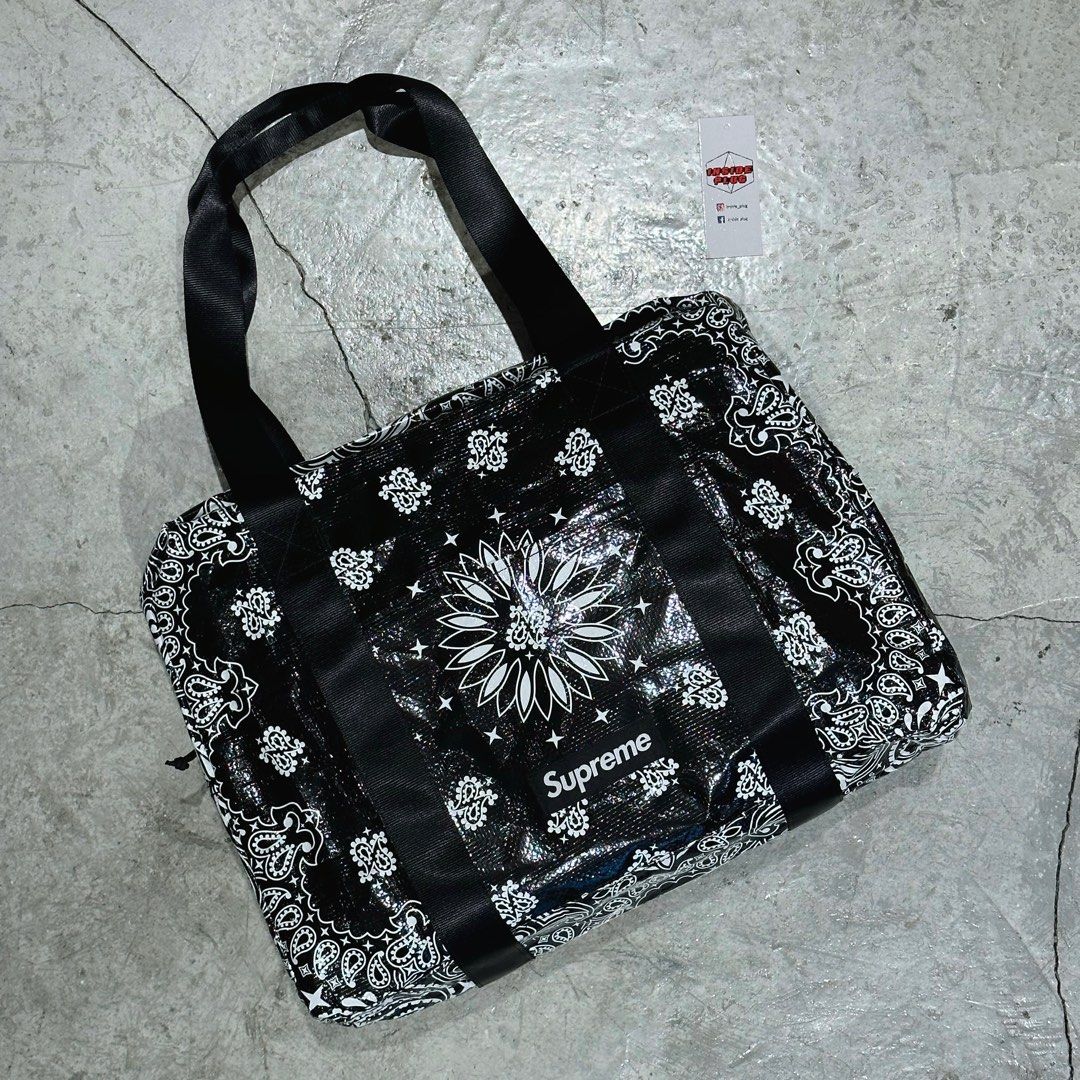 Supreme Bandana Tarp Small Duffle Bag, Men's Fashion, Bags, Belt