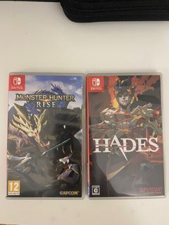 Switch games Monster Hunter rise and Hades