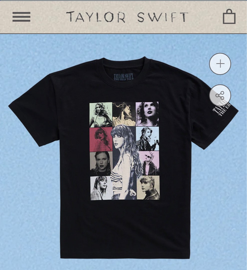 Taylor Swift 官方周邊<The Eras Tour>Tee Shirt, 女裝, 上衣, T-shirt - Carousell