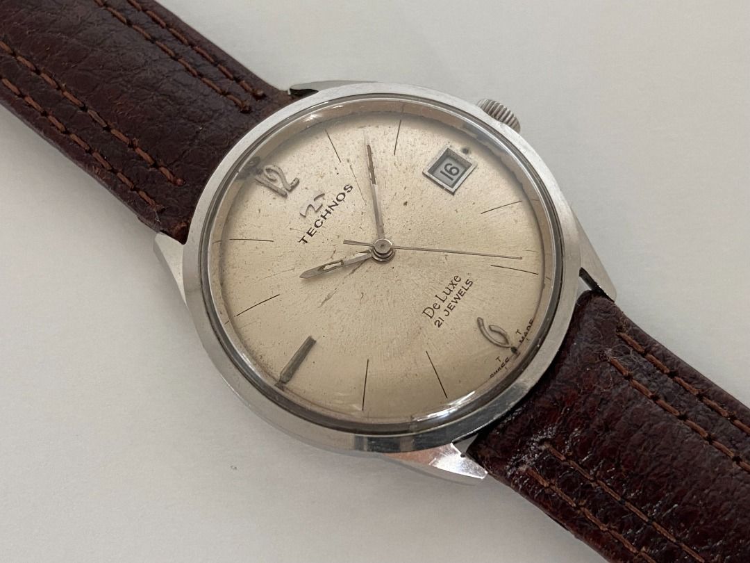 TECHNOS de luxe swiss made hand winding vintage watch