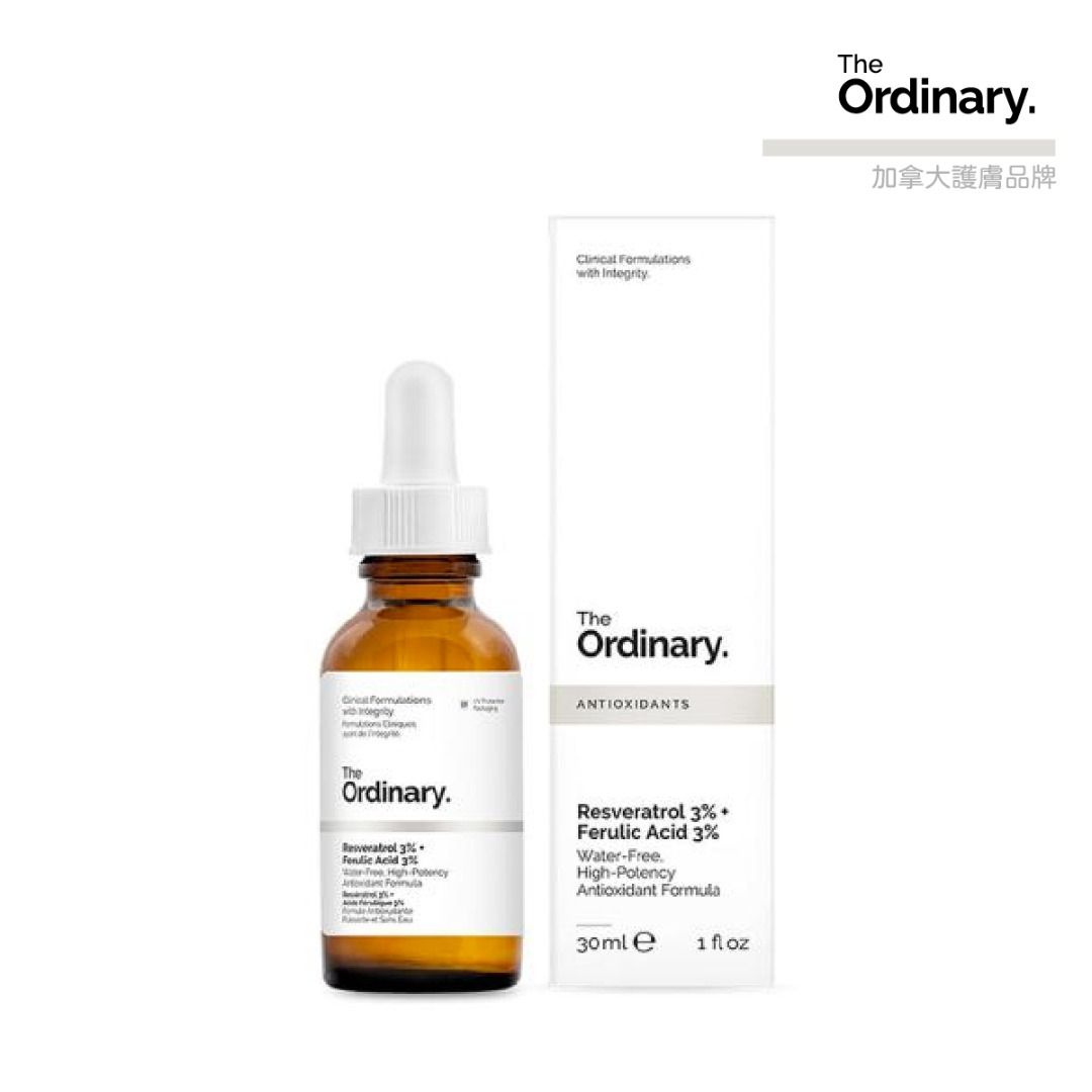 The Ordinary 3%白藜蘆醇+3%阿魏酸抗氧化精華30ml, 美容＆化妝品, 健康