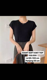 Top hitam polos soft knit po bkk