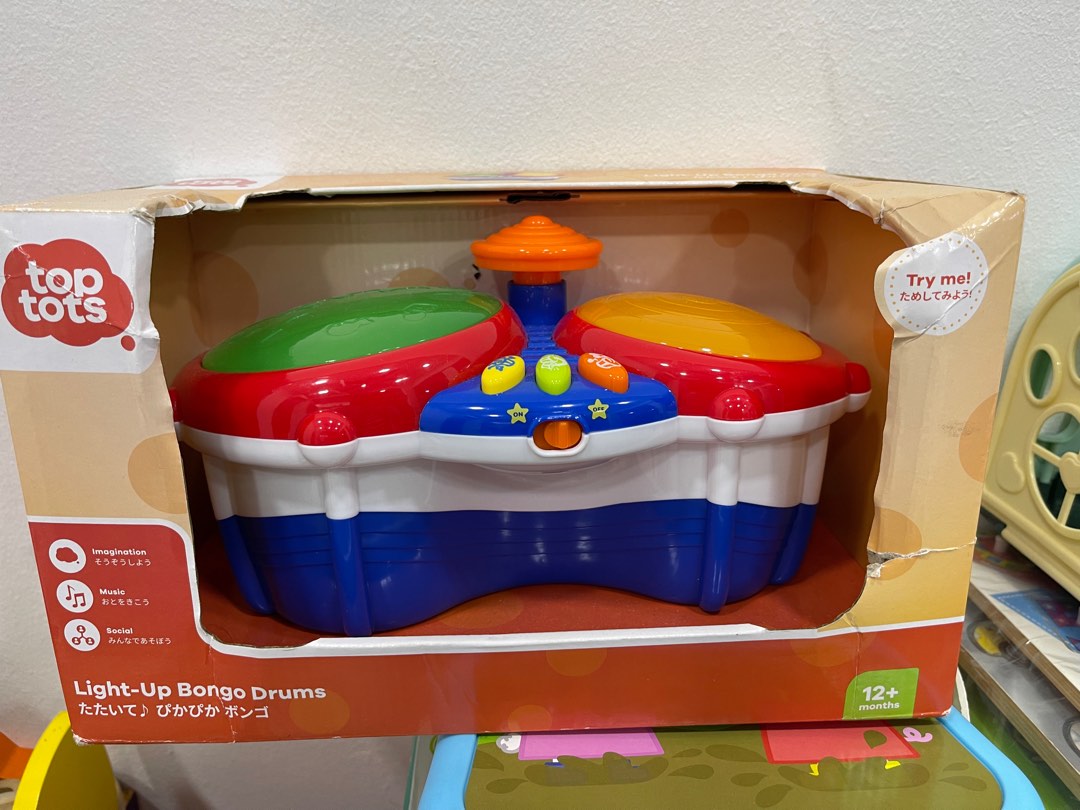 Top Tots lightup bongo drums, Babies & Kids, Infant Playtime on Carousell