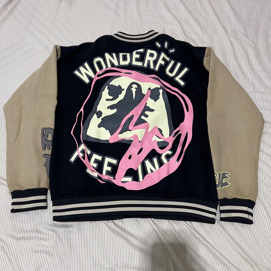 From Another - This Travis Scott x Fragment letterman jacket is