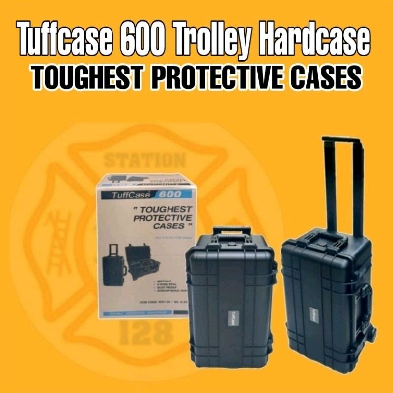 TuffCase 600 Trolley Hardcase (Category: Camera Bags & Carriers) located in Quezon City. Submitted by station128 (Listing ID 1250450229, Image 1). Description: Tuffcase 600 Trolley Hardcase Description: Tuffcase is durable and stable, water-dust-shock-rust proof and super affodable. It is also perfect for storage of your valuable photography gears and accessories. Press and Pull Latches Hold fast under impact and create flat surface for upright s