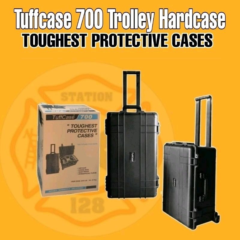 Tuffcase 700 Trolley Hardcase (Category: Camera Bags & Carriers) located in Quezon City. Submitted by station128 (Listing ID 1250449369, Image 1). Description: Tuffcase 700 Trolley Hardcase Description: "Toughest Protective Cases" Durable,Waterproof,Shockproof. Tuffcase is durable and stable, water-dust-shock-rust proof and super affordable. It is also perfect for storage of your valuable photography gears and accessories. Press and Pull Latches 