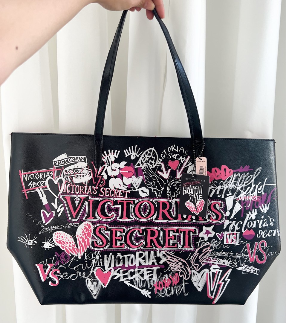 Victoria secret shop graffiti tote