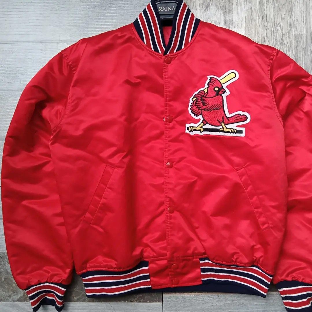 Rare Vintage STARTER St. Louis Cardinals Baseball Satin Varsity Jacket 90s  Red L