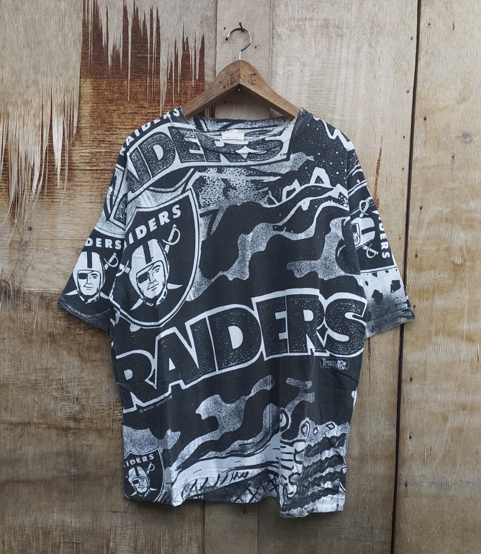 90s Unisex Bleached L.A. Raiders T Shirt L/XL