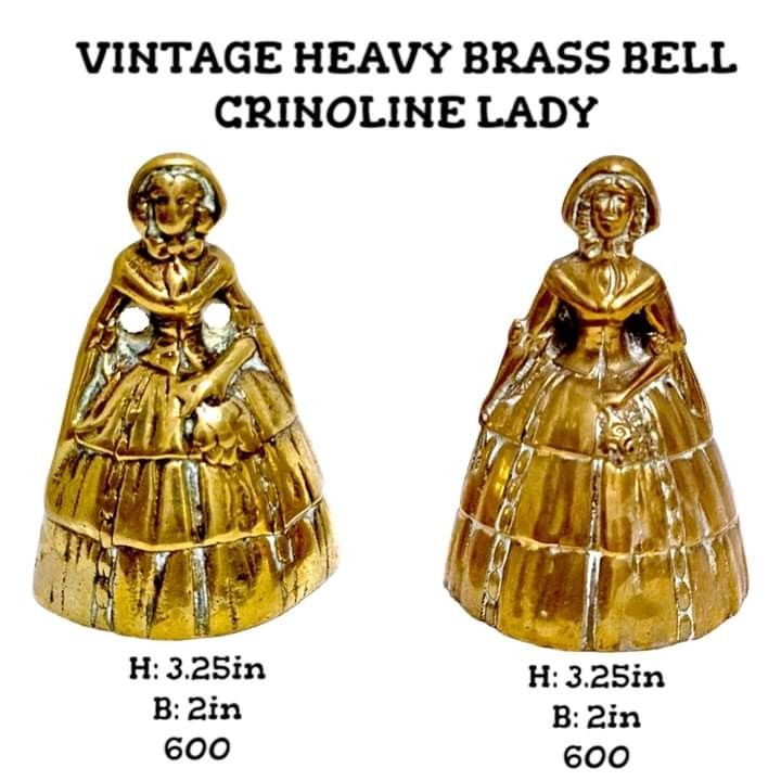 Vintage Brass Crinoline Lady Bell (B)