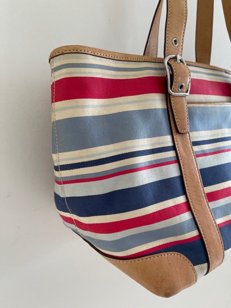 Red white and best sale blue coach purse