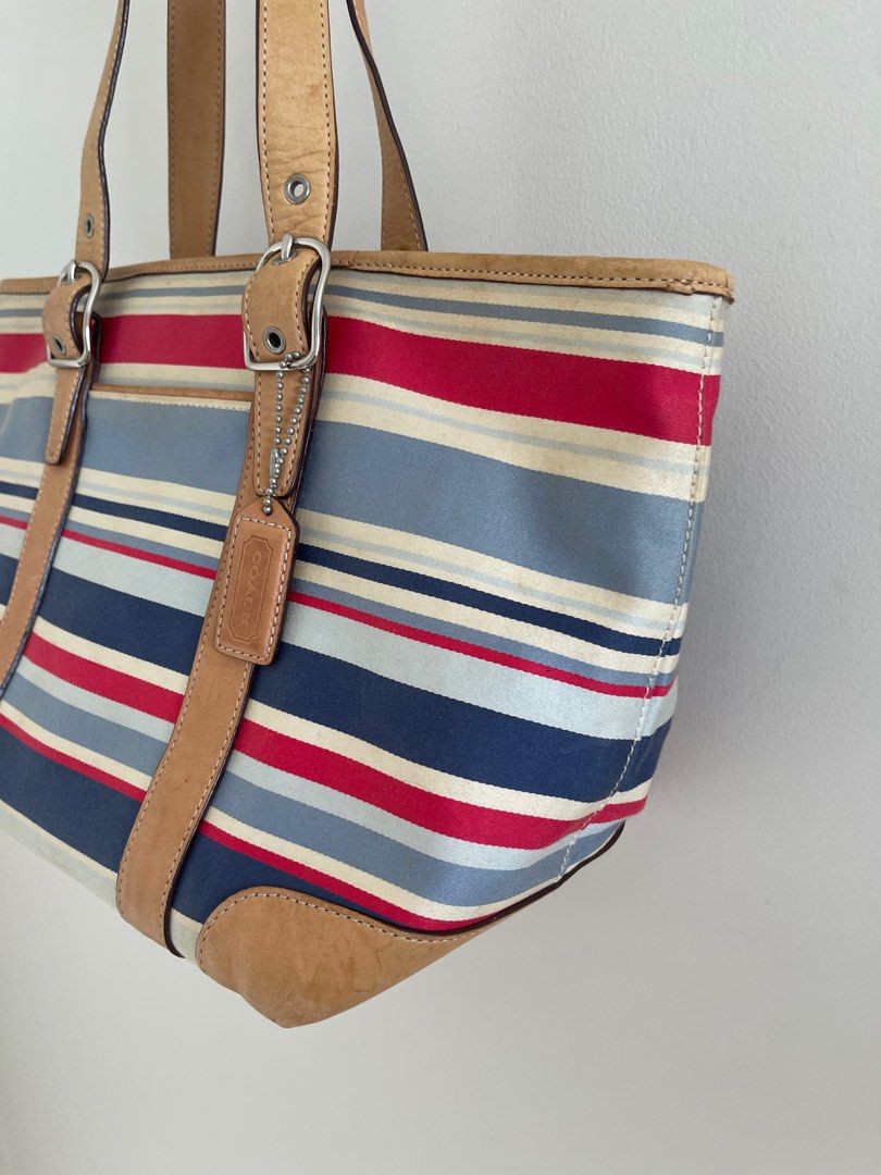 Red white and sales blue coach purse