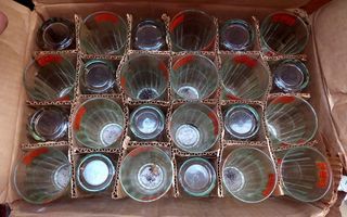 Vintage glass f&n & planta NOS