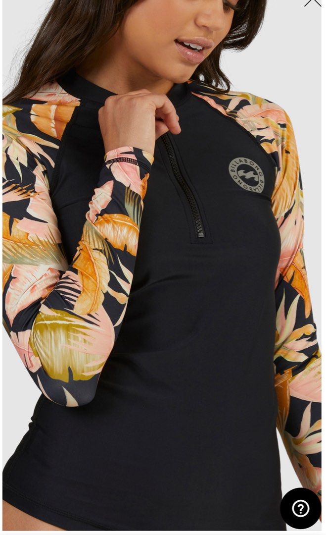 Women Wave Tribe Half Zip Rash Vest Size S/8, Women's Fashion, Swimwear