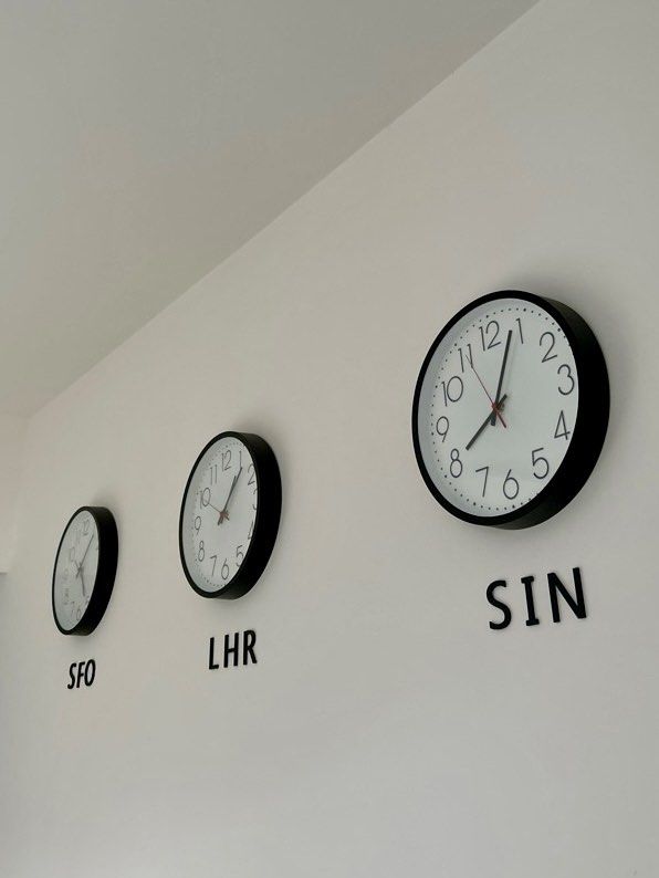 World Time Wall Clocks, Furniture & Home Living, Home Decor, Wall Decor