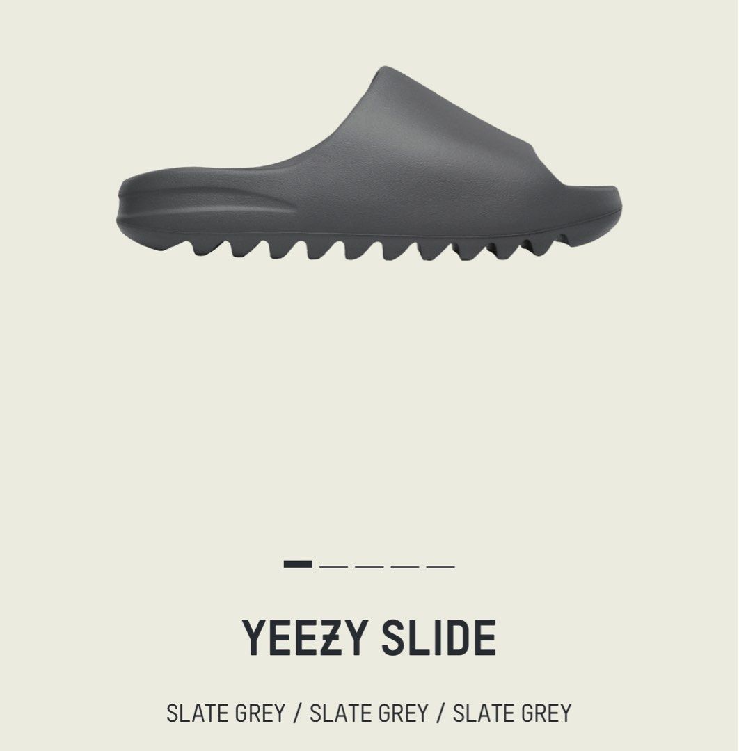 Yeezy Slides Slate Grey, Men's Fashion, Footwear, Flipflops and Slides on  Carousell