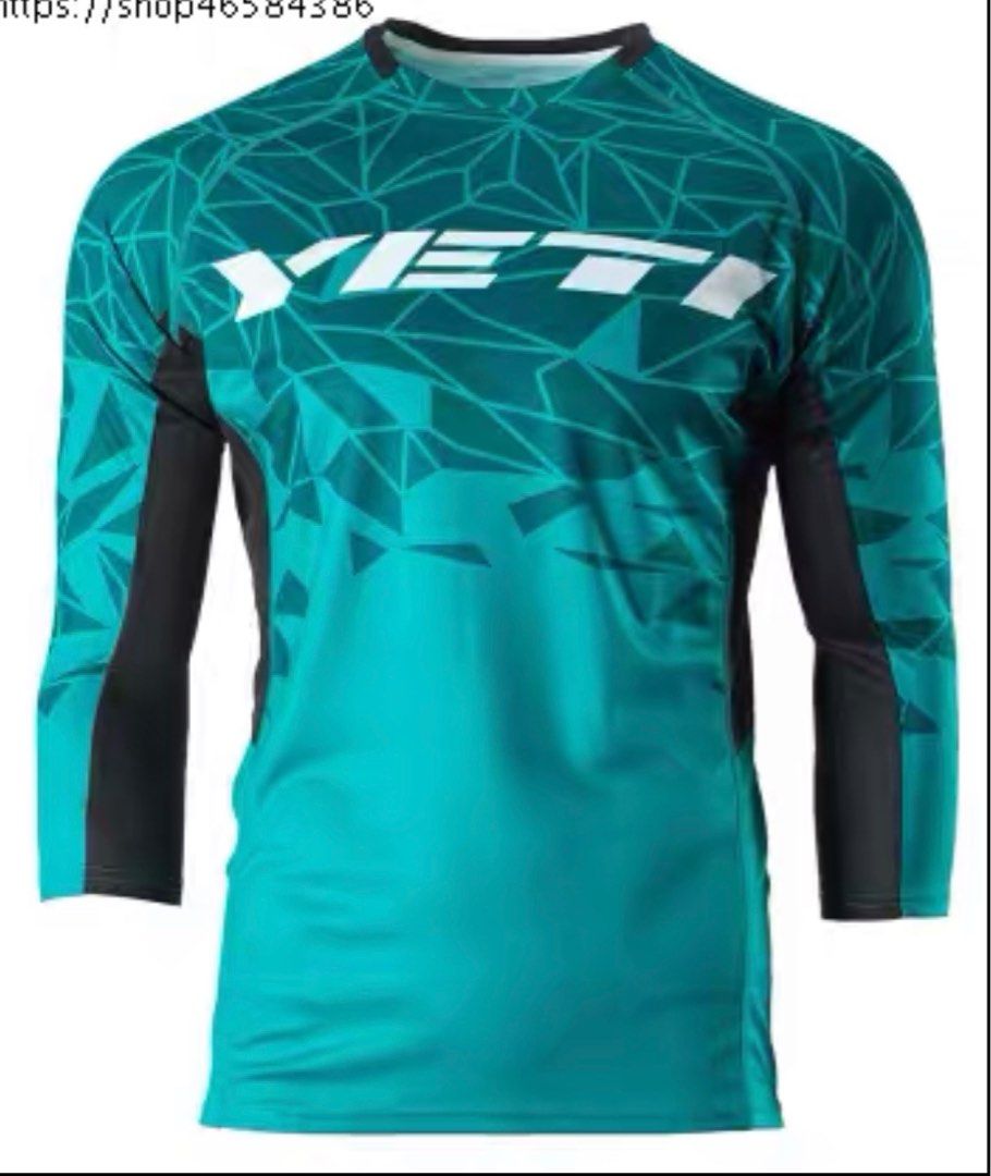 Yeti long sleeves dry fit shirt mountain bike shirt Men s Fashion Tops Sets Tshirts Polo Shirts on Carousell