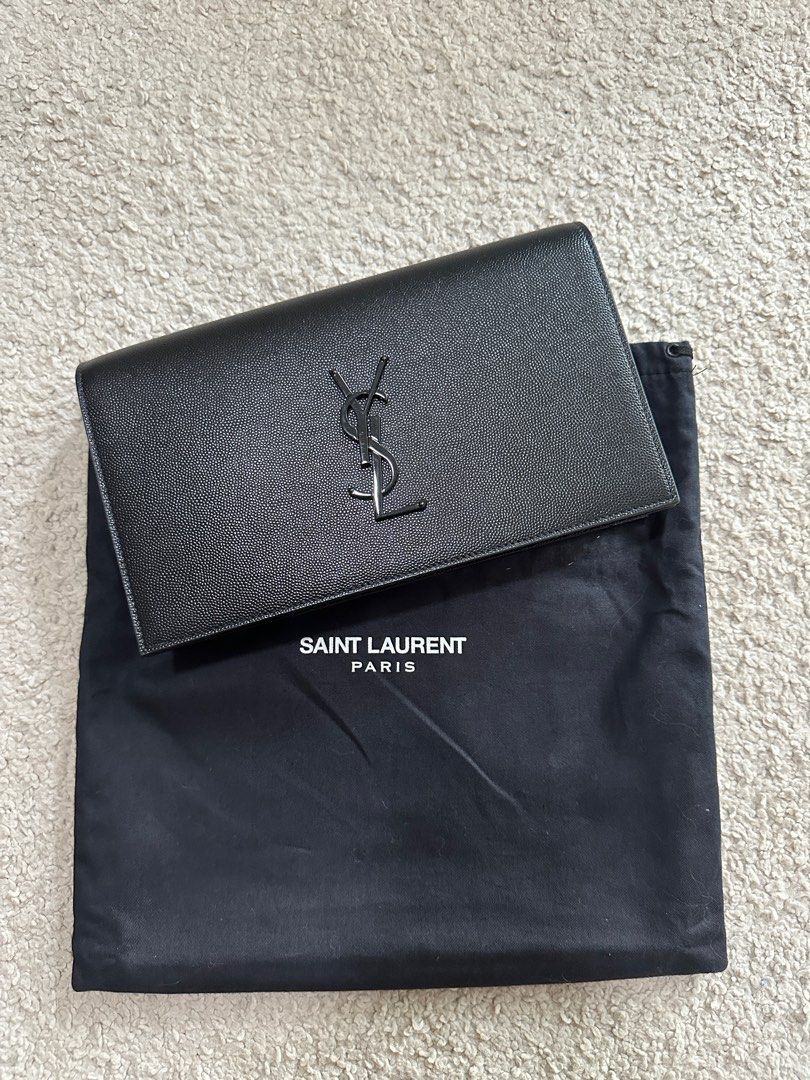Ysl all black clutch top
