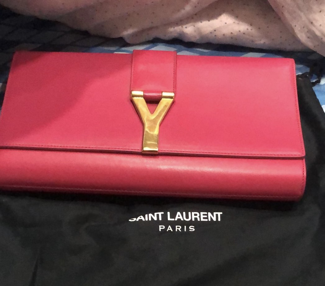YSL Clutch, Luxury, Bags & Wallets on Carousell